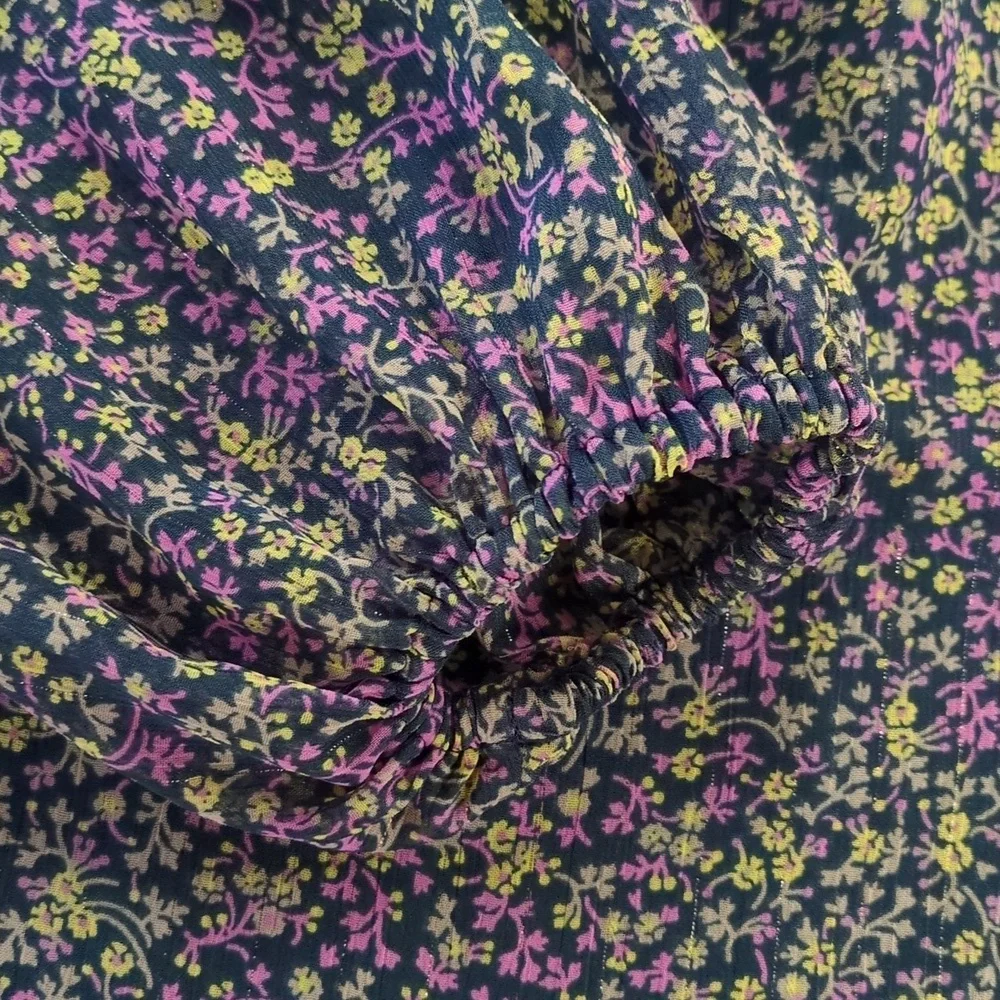 Boden Square Neck Floral Blouse Size 14 - Picture 7 of 9